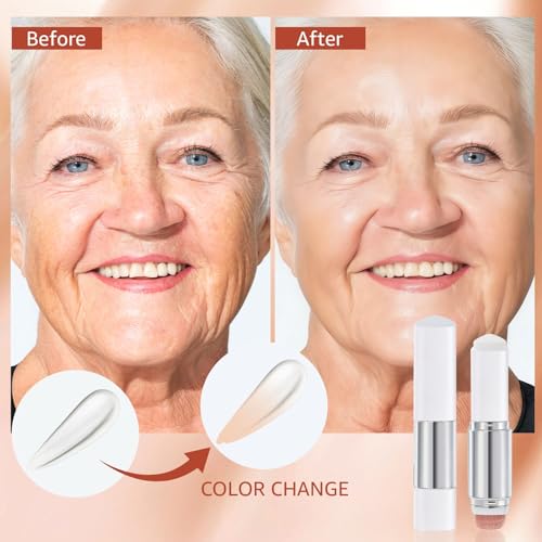 Color Changing Foundation Stick with Brush - Moisturizing Dewy Finish