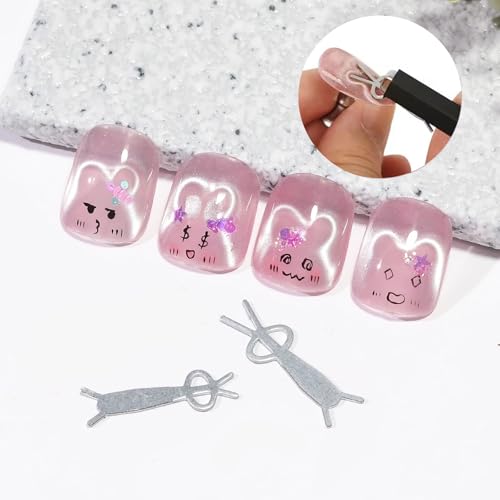WOKOTO KIT1 Heart & Rabbit Magnet for Nails - 2 PCS Cat Eye Magnetic Nail Art