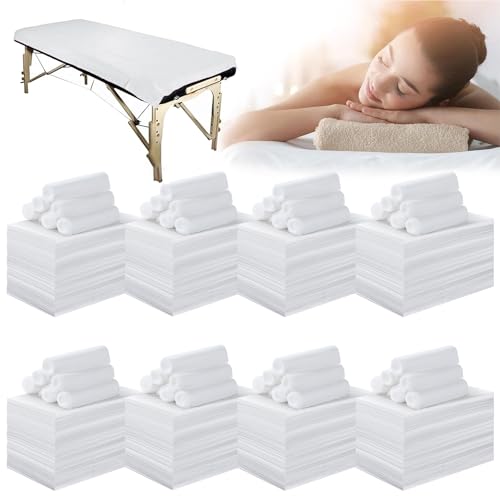 800 Pcs Disposable Massage Bed Sheets - White, 31x71 Inches, Non-Woven SPA Cover Set