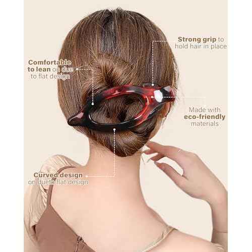 French Concord Hair Clips - 6Pcs Side Slide Volume Clips for Women Girls, Strong Hold No Slip Grip, Thick or Thin Hair (Matte Finish, L:4.6 IN, W:1.97IN)