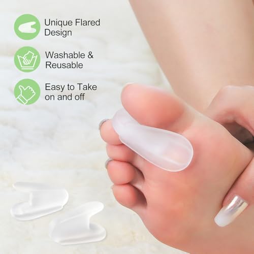 Silicone Toe Separator for Bunions, 10 Pack - Flared Design