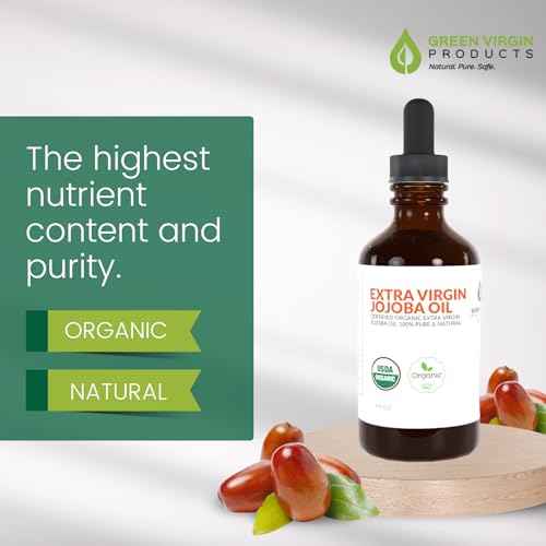 100% Pure Organic Jojoba Oil - 4 Fl Oz (Pack of 1)