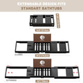 Foldable Bathtub Caddy Expandable Bath Tray