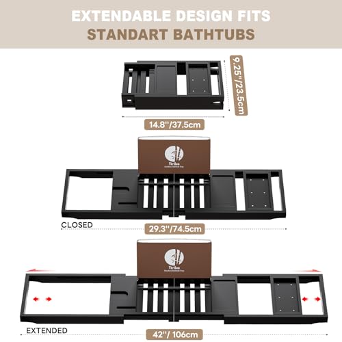 Foldable Bathtub Caddy Expandable Bath Tray