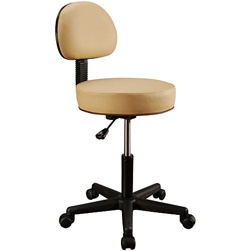 Master Massage Pneumatic Hydrolic Rolling Massage Clinical Spa Tattoo Office Swivel Stool with Backrest