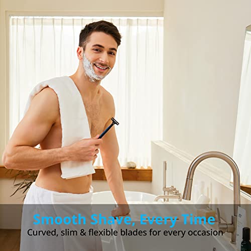 Dorco Pace 2 Plus Disposable Razors for Men (30ct), 2 Blades Shaving Razor, Pivoting Head, Open-Flow for Easy Rinsing, Lubricating Strip, Long Non-Slip Rubber Handle