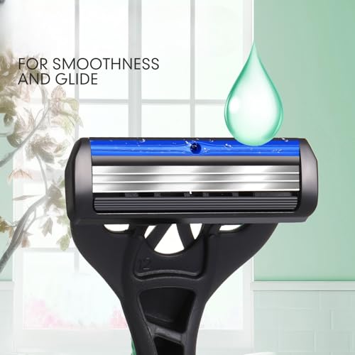Men's Disposable Razors Bulk 3-Blade Safety Shavers with Lubricating Bar, Individually Wrapped