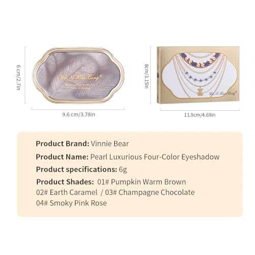 4-Color Cool Neutral Eyeshadow Palette Matte & Shimmer