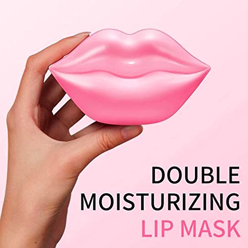 20Pcs Moisturizing/Plumping Lip Mask, Restores Moisture Mask for Dry Lips and Lines Overnight Care, Gel Treatment Masks ? (Pink)