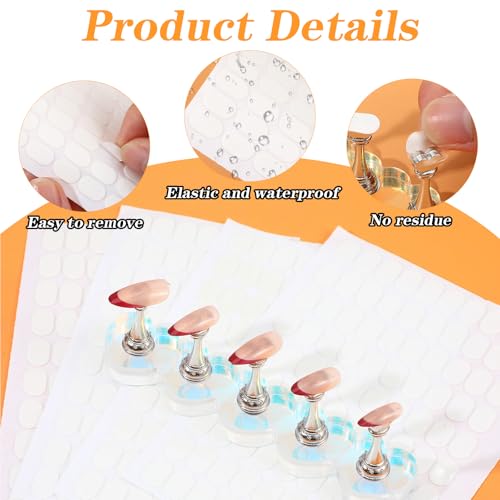 1200Pcs Double Sided Nail Sticky Tack - Clear Nail Stand Adhesive Tabs LXUEJIE