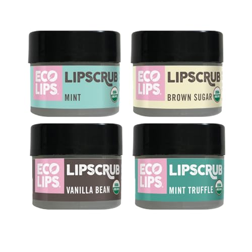 Eco Lips Organic Lip Sugar Scrub 4-Pack Variety Set