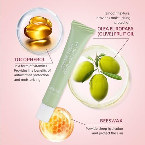 5-Piece Hydrating Lip Butter Balm Set with Natural Oils