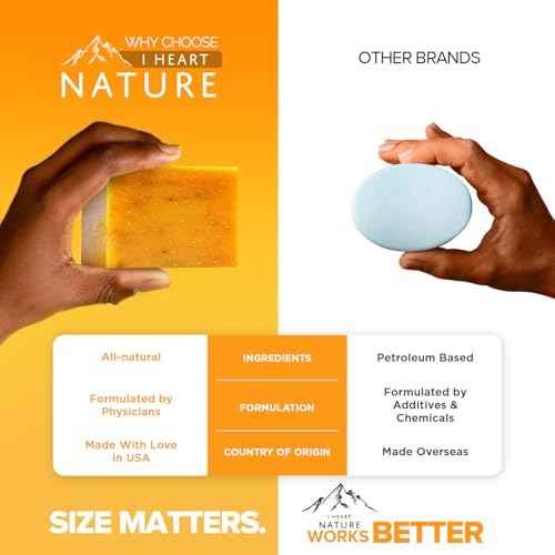 iHeart Nature Organic Turmeric Soap for Dark Spots & Acne with Clove Bud (2 Packs) ? Face & Body Bar ? Rich, Creamy Lather for Natural Skin Glow Aromatherapy