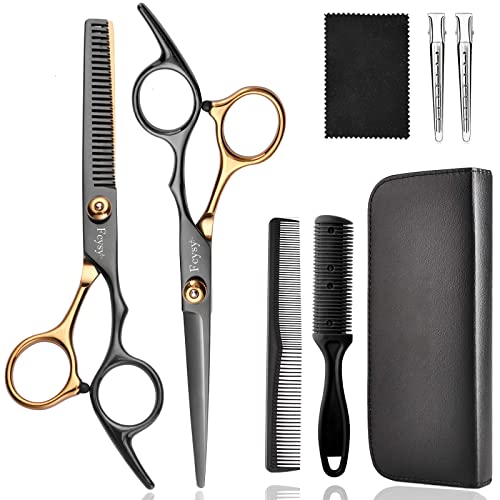 Professional Hair Cutting Scissors Kit - 6 Inch Shears Set