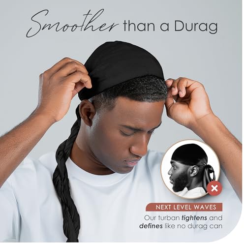 Silk Satin Lined Halo Turban Head Wrap for Men & Women