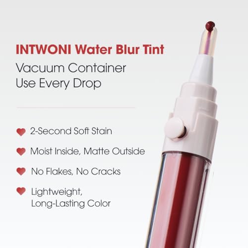 Water Blur Lip Stain Tint - Long Lasting Velvet Finish