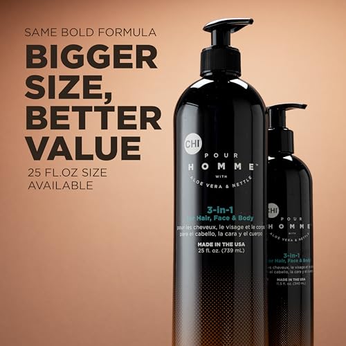 CHI Pour Homme 3-in-1 Men's Wash – Hair, Face & Body