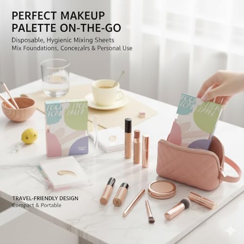 Disposable Makeup Mixing Palette - 3 Sets with 300 Sheets