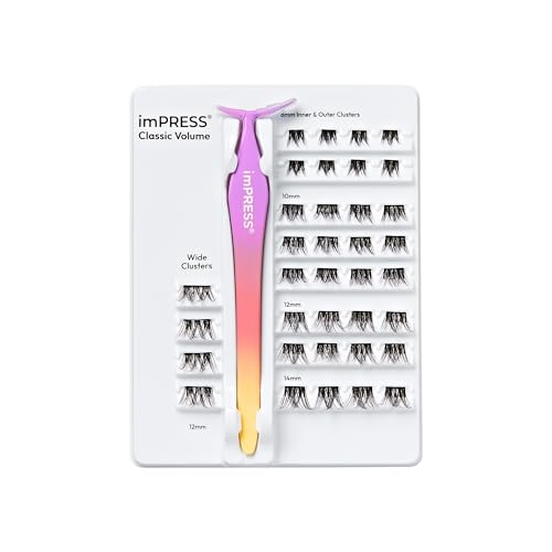 Kiss imPRESS Self-Adhesive Lash Clusters - 36 Glam Volume Lashes