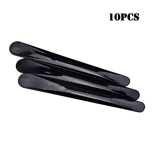 AKOAK 10 Pcs 10.8cm Mask Stick Makeup Spatula DIY Plastic Mask Stirring Spatula Makeup Tool (Black)