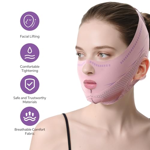 V-Line Chin Lift Mask with Double Chin Reducer Strap