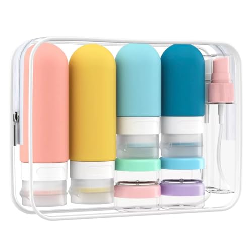 TSA Approved Travel Bottles Set - 18pc Leak Proof Silicone Containers