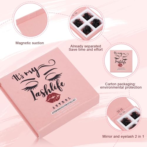 Lash Clusters 160 Pcs DIY Eyelash Extensions 10-16mm Wispy