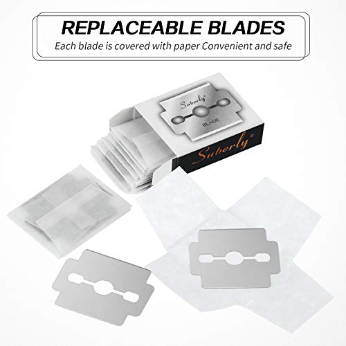 Mudder Callus Shaver Replacement Blades - 50 Pack Stainless Steel Refills