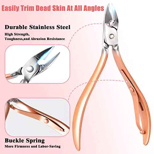 Manicure Set Pedicure Kit Womens Nail Clippers Set 32 in 1 Professional Grooming Care Tools Nail Kit Including Facial, Fingernails and Toenails Care with Travel Case Women (Rose Pink_32 in 1)