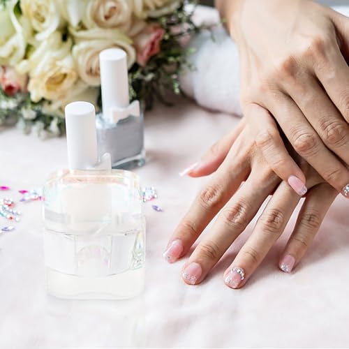 Beaupretty Nail Dappen Dish Crystal Glass Manicure Nail Cup Nail Liquid Cup with Lid for Acrylic Nails White