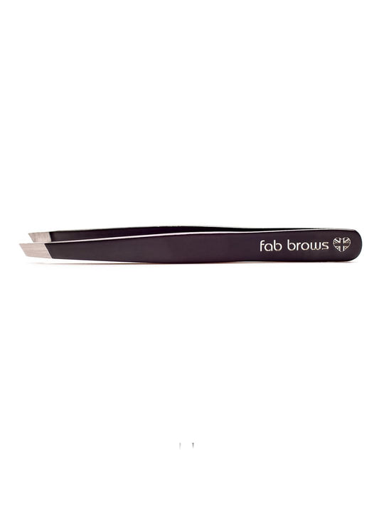 Fab Brows Professional-Grade Tweezers | Stainless Steel Eyebrow Tweezers for Women | Multipurpose Flat Tweezers for Facial Hair, Splinters, Ingrown Hair | Seamless Hair Plucking | Women's Grooming