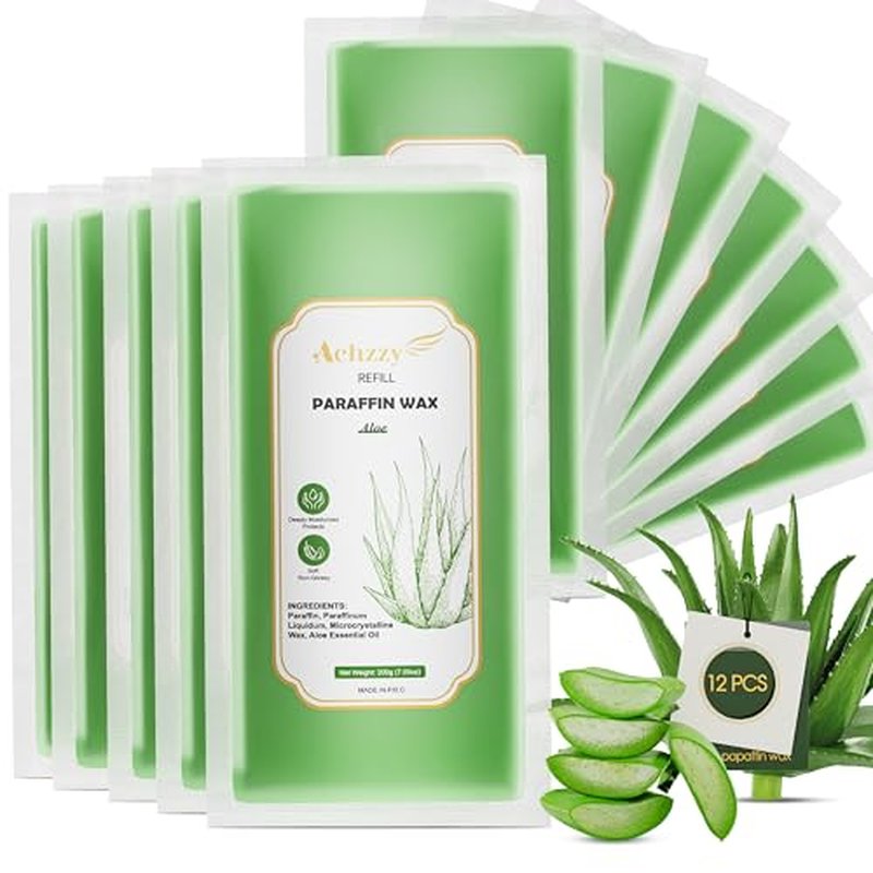 Achzzy Aloe Paraffin Wax Refills, 12-Pack for Hand & Feet