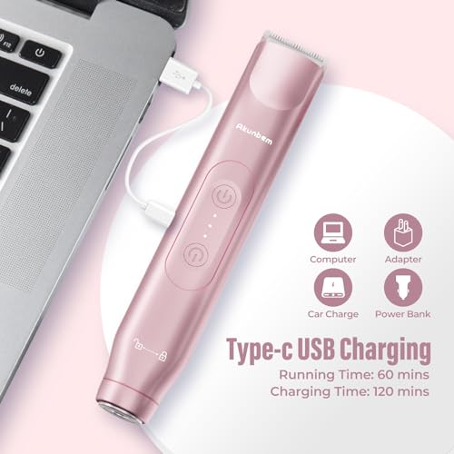2-in-1 Electric Bikini Trimmer for Women - Wet & Dry Hair Remover