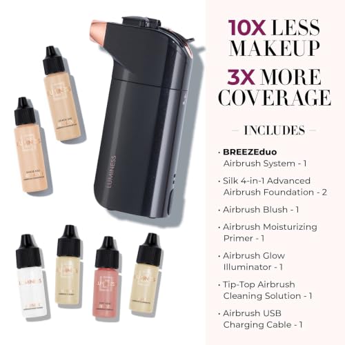 Luminess Breeze Duo Airbrush Makeup System Medium Coverage 9-Piece Kit