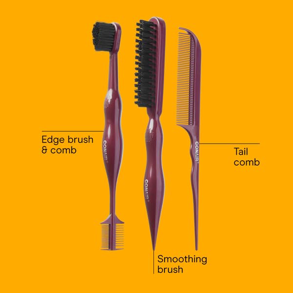 Conair Slick Back Tail Comb Set 3-Piece Hair Styling Kit