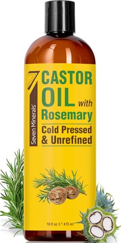 Seven Minerals Cold Pressed Castor Oil with Rosemary 16 fl oz