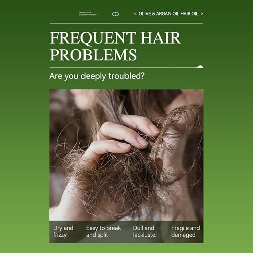 Grospe Olive & Argan Oil Hair Treatment Set for Damaged, Frizzy Hair – 2 x 100ml