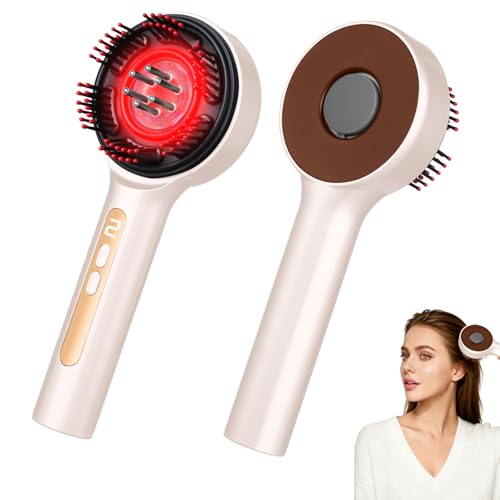 Hair Growth Comb,Electric Scalp Massager Comb,IPX7 Waterproof,Portable for Home & Travel,White
