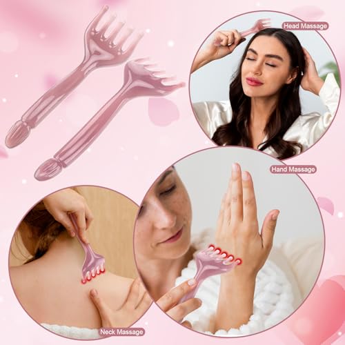 ProSuites Pink Head Massager Comb Stress Relief Tool for Scalp, Face & Body