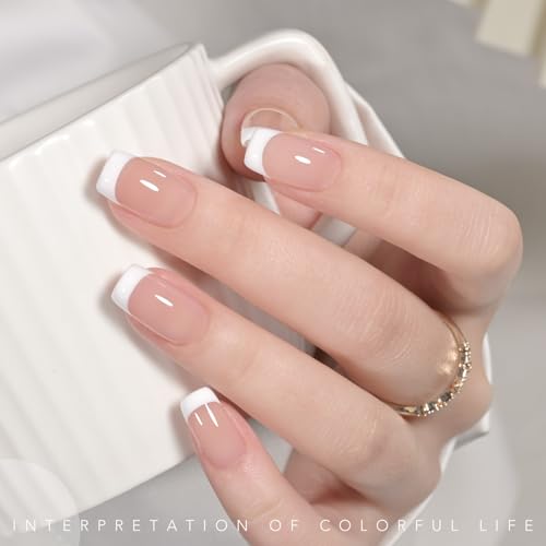 GAOY White Gel Nail Polish Liner with Thin Brush for French Tip Art - 12ml