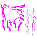 Demon Hunter Temporary Tattoos Purple Waterproof 4-Piece