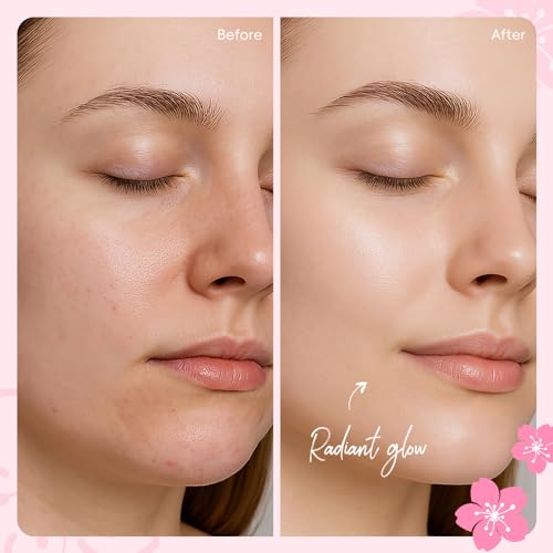 Sakura Travel Skincare Set - 60pcs Mini Kit with Cleanser, Toner & More