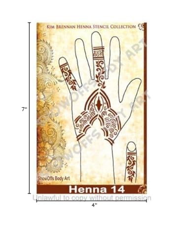 Henna Body Art Airbrush Stencil - ProAiir 7" x 4"