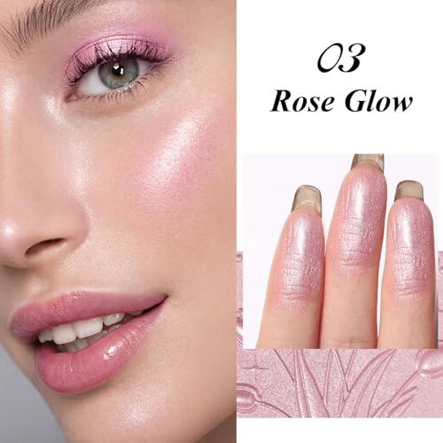 UCANBE Sparkle Bomb Baked Highlighter Powder - Rose Glow