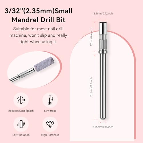 Makartt Nail Drill Bits Sanding Bands Set - 100 PCS Grits 80/120/180/240