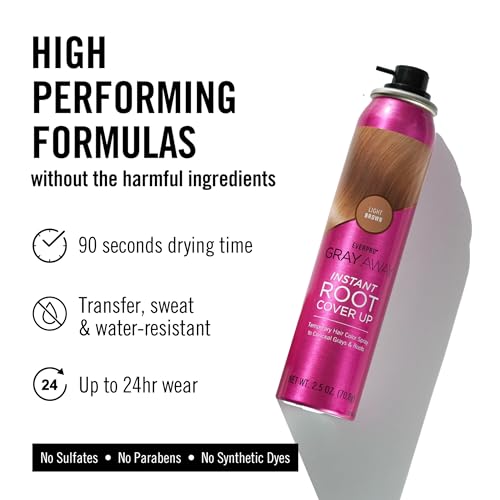 EVERPRO Gray Away Root Cover Spray 2.5oz Light Brown