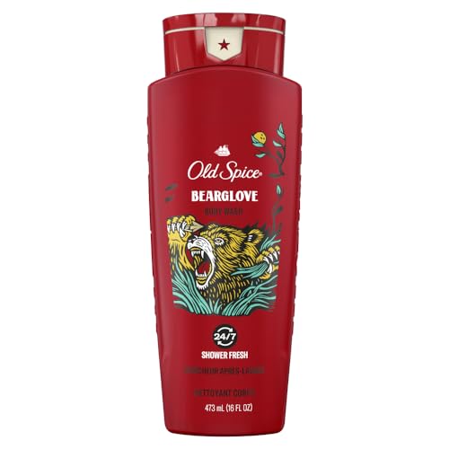 Old Spice Wild Bearglove Scent Body Wash for Men, Red 16 Oz, Packaging may vary Red