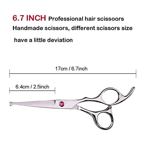 Kids Hair Cutting Scissors Set 6.5 inch Round Tip Safety Shears