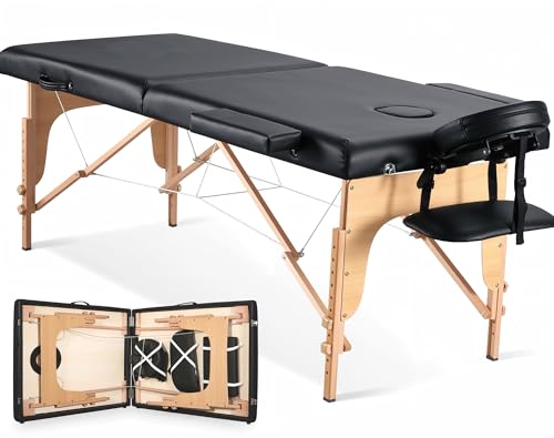 CHRUN Portable Massage Table 24" Wide, Height Adjustable Spa Bed