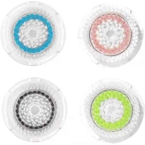 Brushot Brush Head Replacements Set Compatible with Clarisonic Mia 1, Mia 2, Mia Fit, Alpha Fit, Smart Profile Uplift and Alpha Fit, 4 Pack